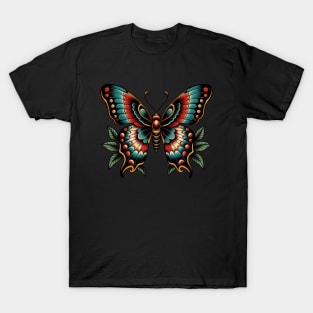 traditional american butterfly tattoo T-Shirt